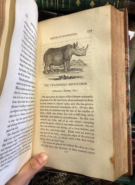 A General History of Quadrupeds, the figures engraved on wood