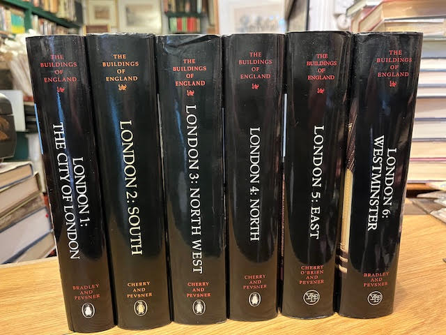 The Buildings of England : London 1: The City of London. London 2: South. London 3: North West. London 4: North. London 5: East. London 6: Westminster. In six volumes complete