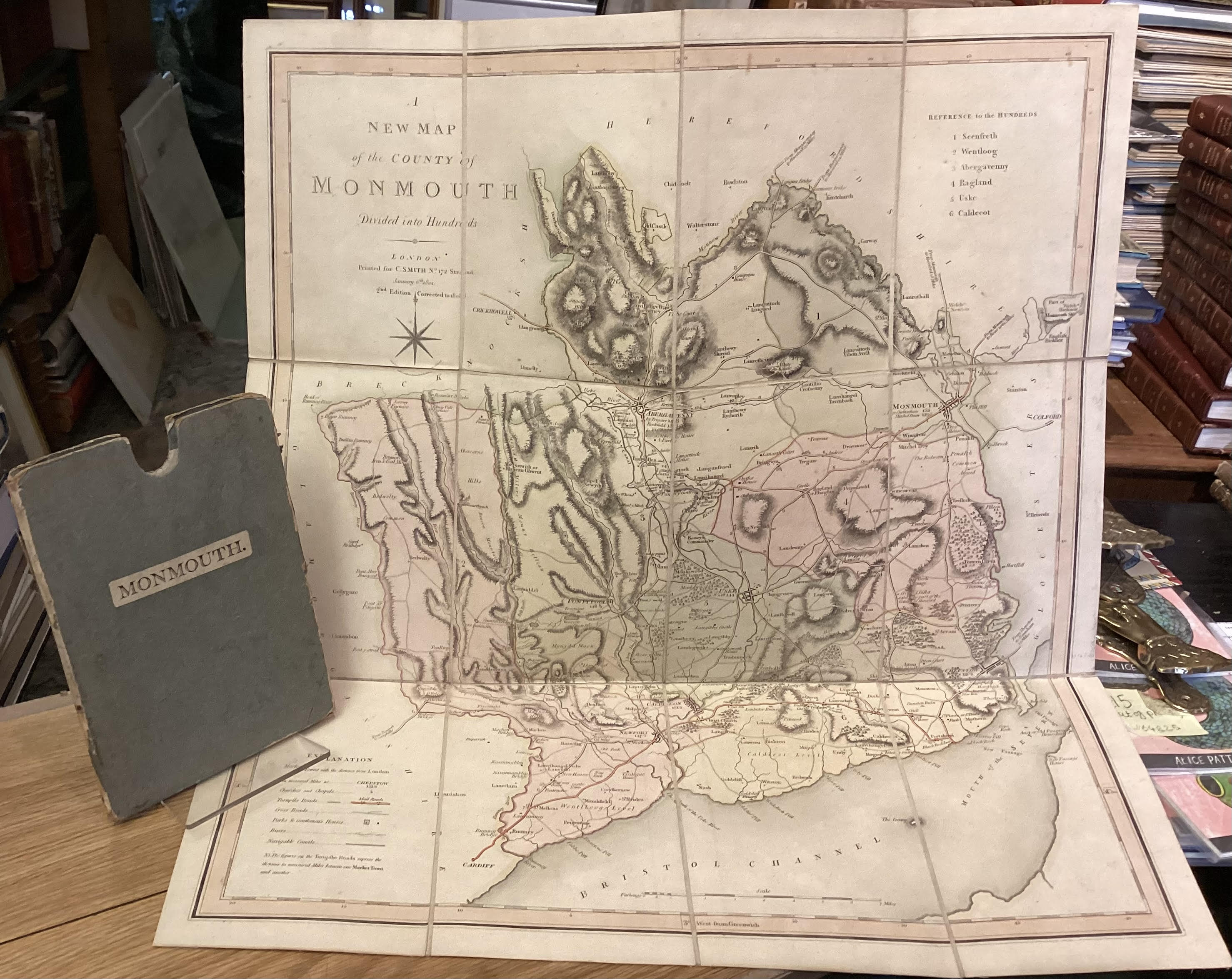 A New Map of the County of Monmouth Divided into Hundreds