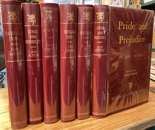 The Novels of Jane Austen in 6 Volumes - Sense and Sensibility, Pride and Prejudice, Mansfield Park, Emma, Northanger Abbey, Persuasion. [Macdonald Illustrated Classics]